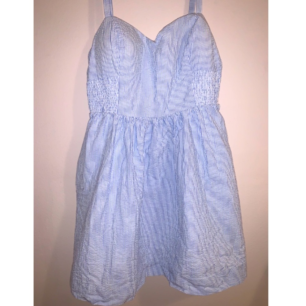 Lilly Pulitzer Blue Striped Midi Dress